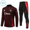 Manchester United Sweat d'Entraînement Quarter-Zip 2024-25 Noire Pour Enfant